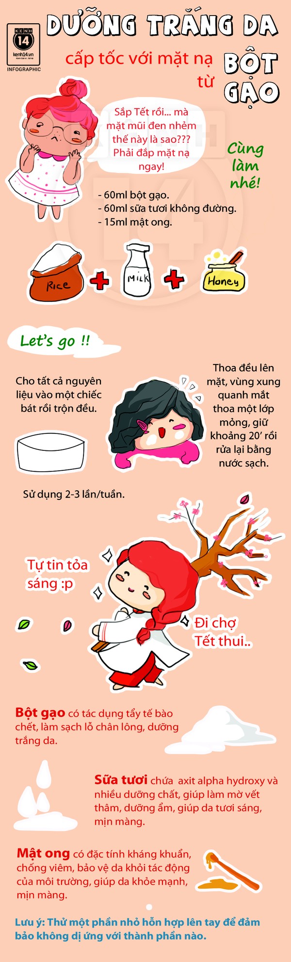 White skin with a mask-out from glutinous rice flour