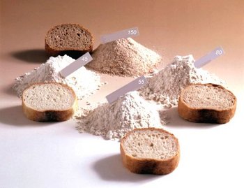 The powders are numbered & breads made from each type 